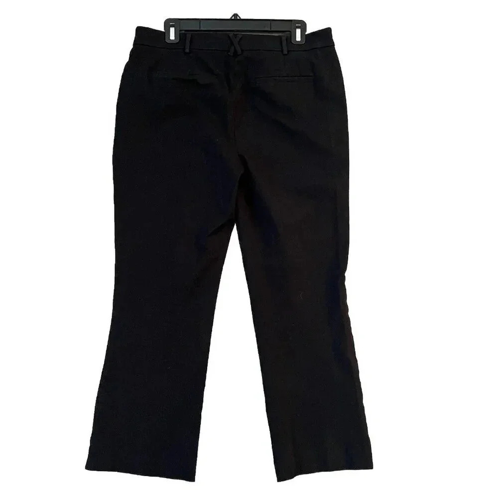 Maeve by Anthropologie Women’s Black Dress Pants Size 10 Black Cropped Stretch - Picture 3 of 11